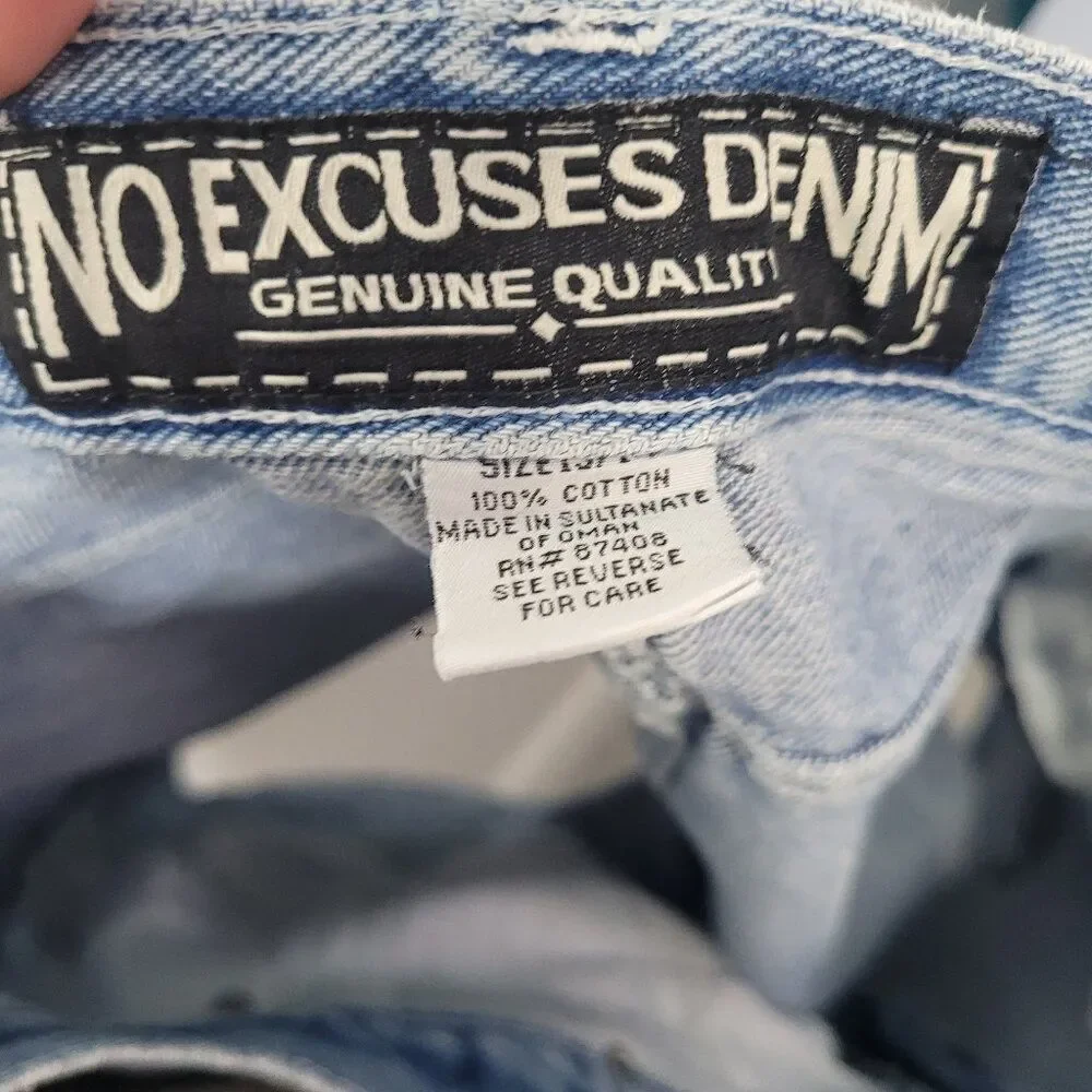 Vintage y2k 90s butterfly denim high rise shorts size 13/14 - Picture 3 of 8